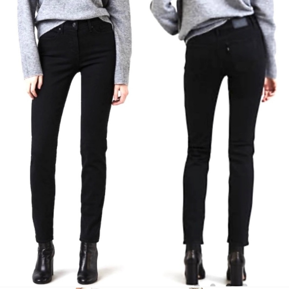 Levis Corduroy Black Classic Mid Rise Skinny Corduroy Jeans Pants size 30 and 31 - Picture 3 of 11